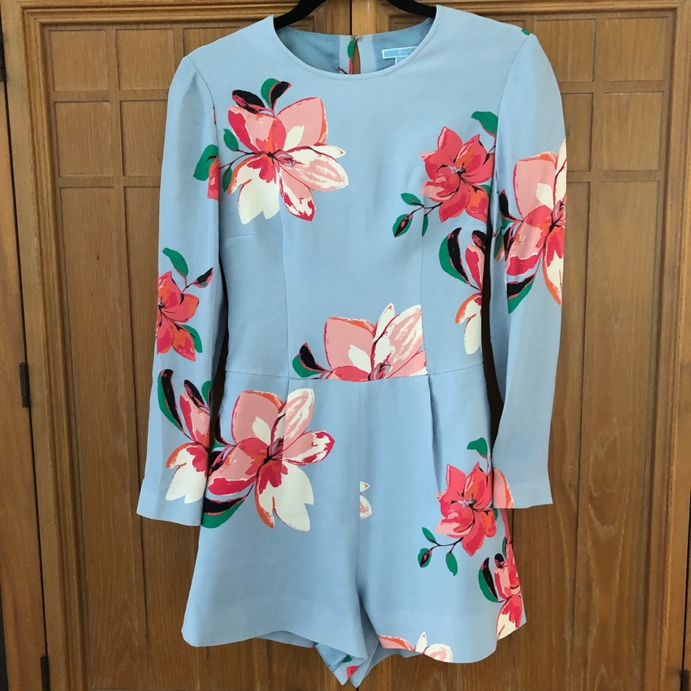Draper James Beverly Blue Floral Romper Jumpsuit 6